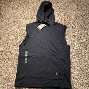 Black underarmour sleeveless hoodie